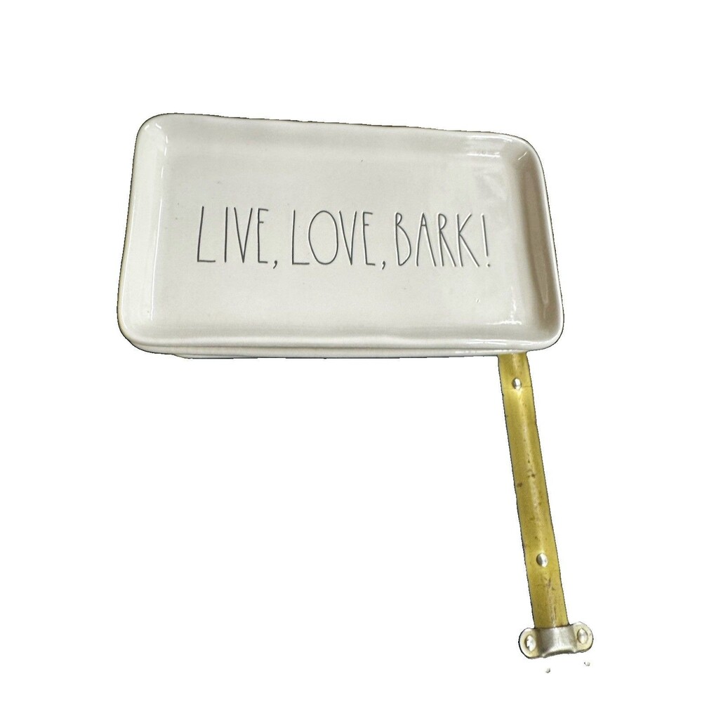 RAE DUNN Artisan Collection LIVE, LOVE, BARK! Tray Dish 9.25" x 5.25"